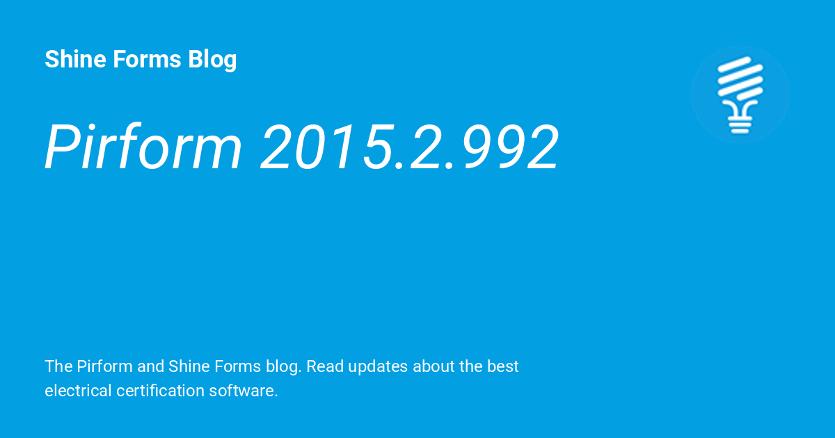 Pirform Shine Forms Blog